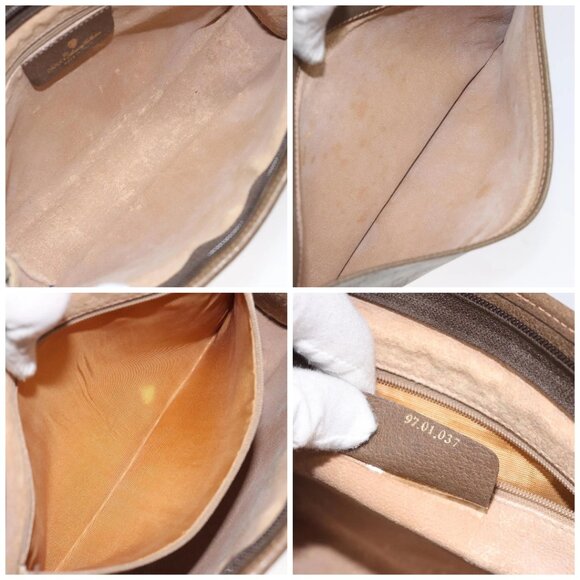 GUCCI GG Plus Supreme Clutch Bag PVC Beige 97 01 037 Auth am8392 - Picture 15 of 16